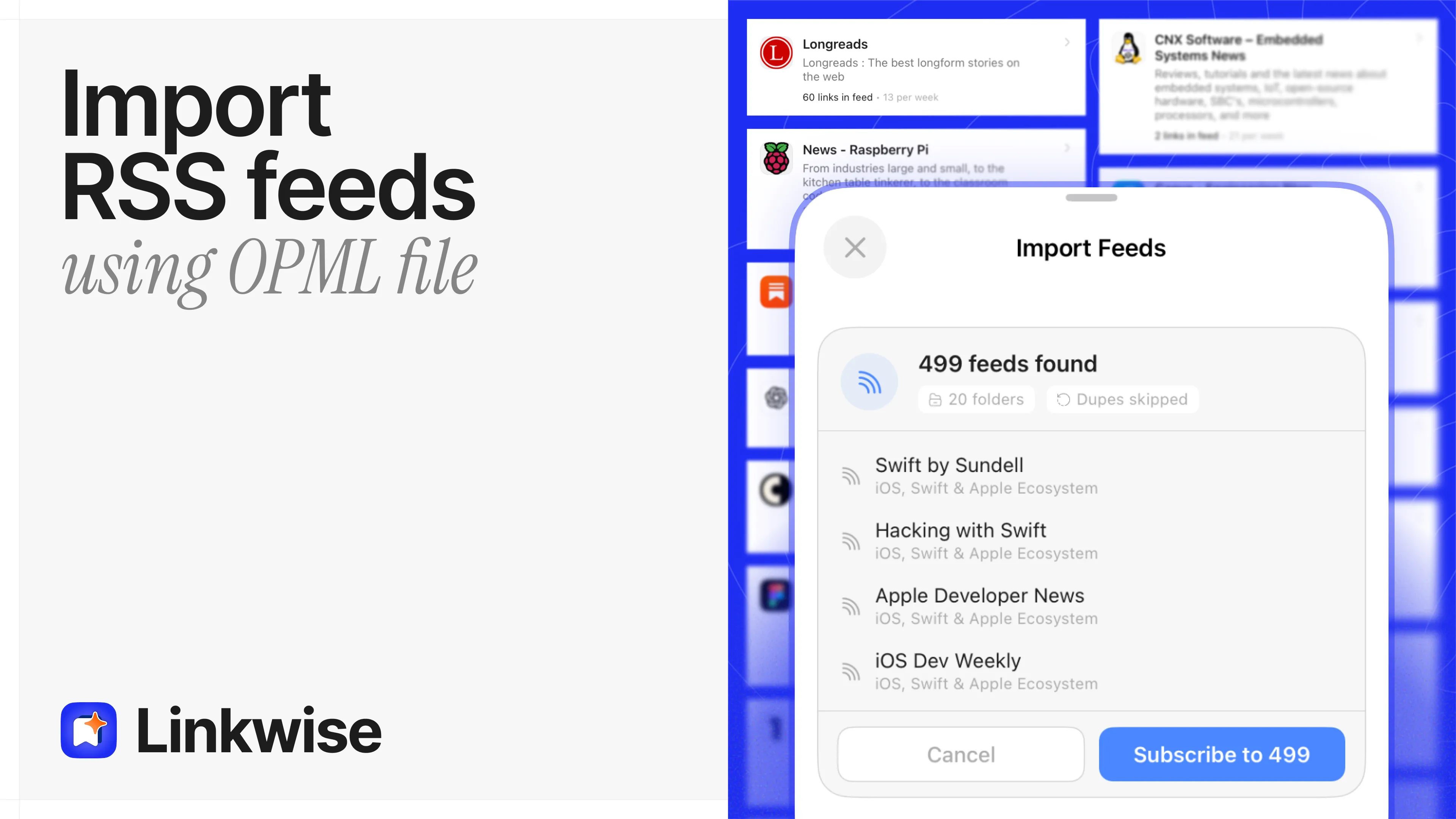 Bring Your Own Fonts, OPML Import & a Faster Reader